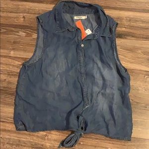 denim tie shirt